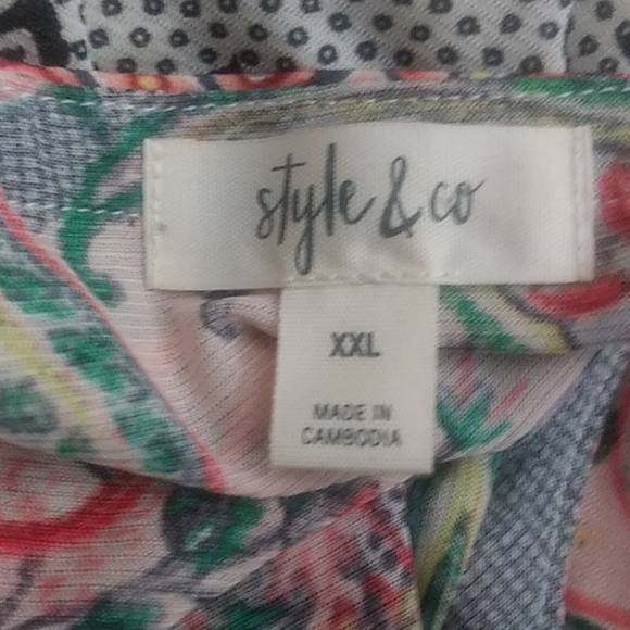 Style & Co. Print Blouse - Picture 4 of 6